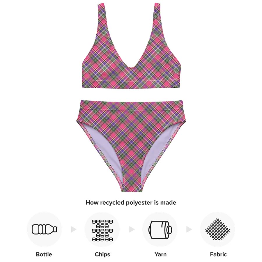 Pink and Purple Vintage Plaid Bikini product image (10)