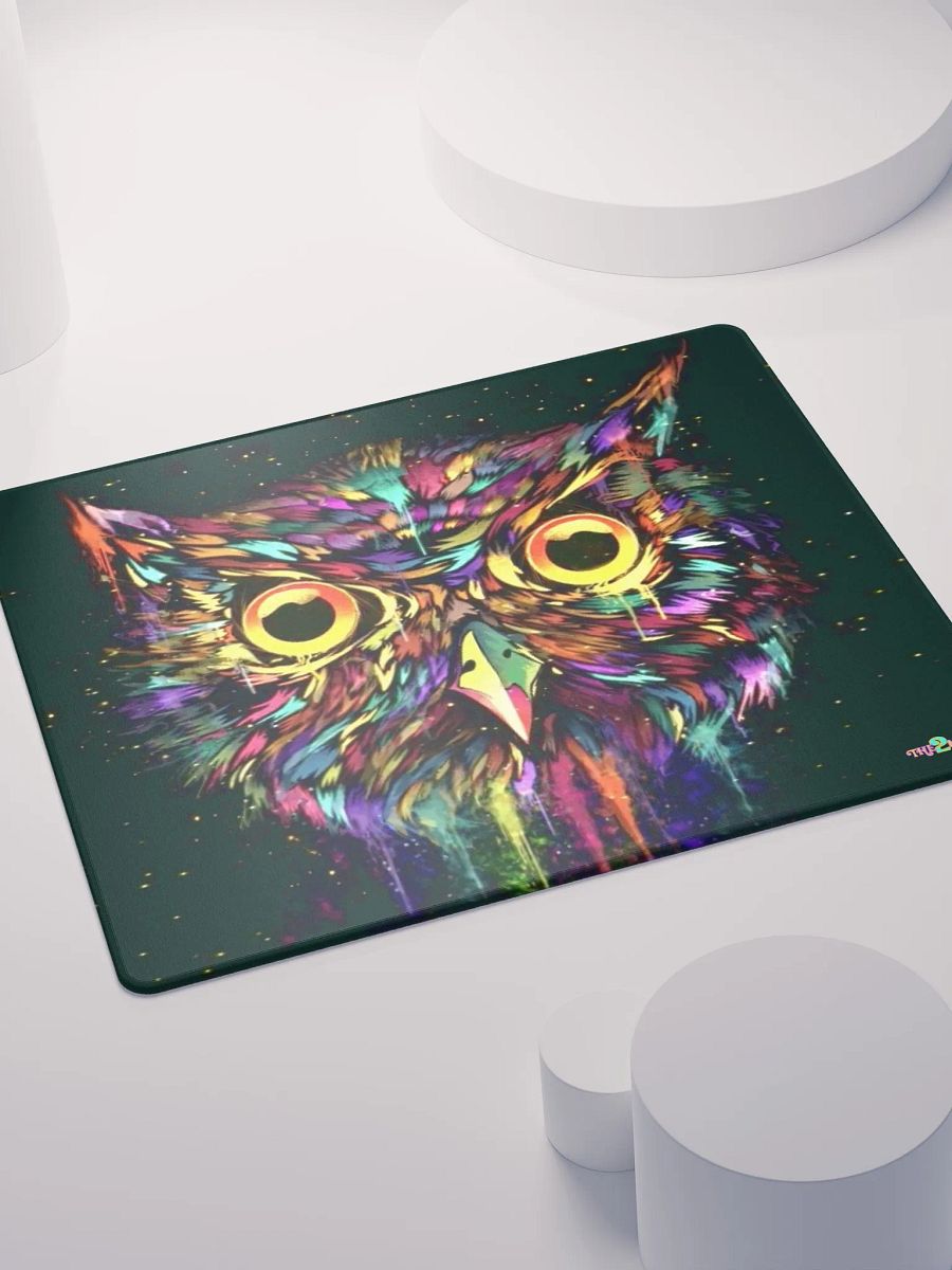 Drippy Owl Gaming Mouse Pad (Black) product image (4)