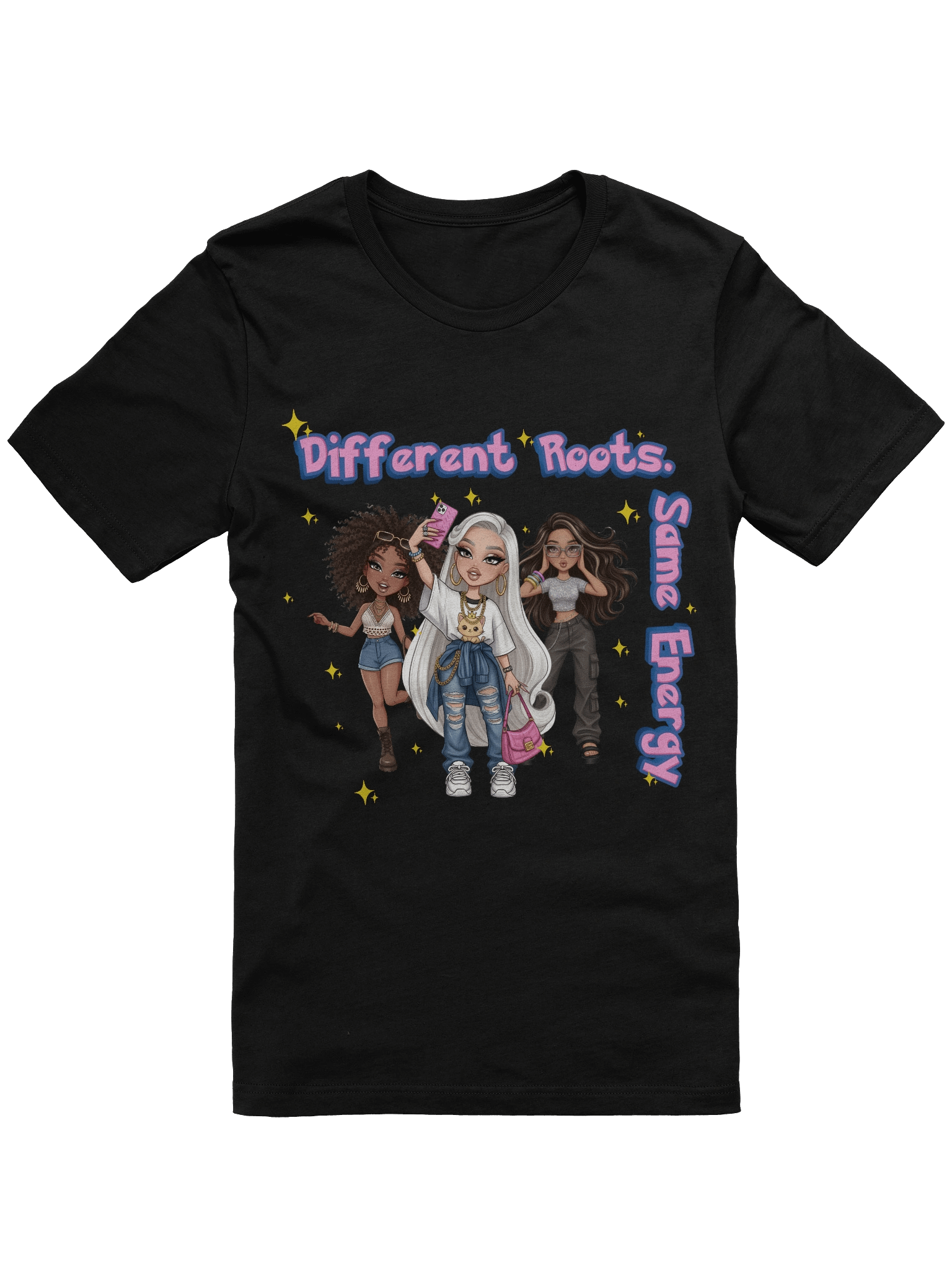 Yes, I’m That Girl T-Shirt – Different Roots Same Energy | Trendy Bratz-Inspired Graphic Tee for Women product image (2)