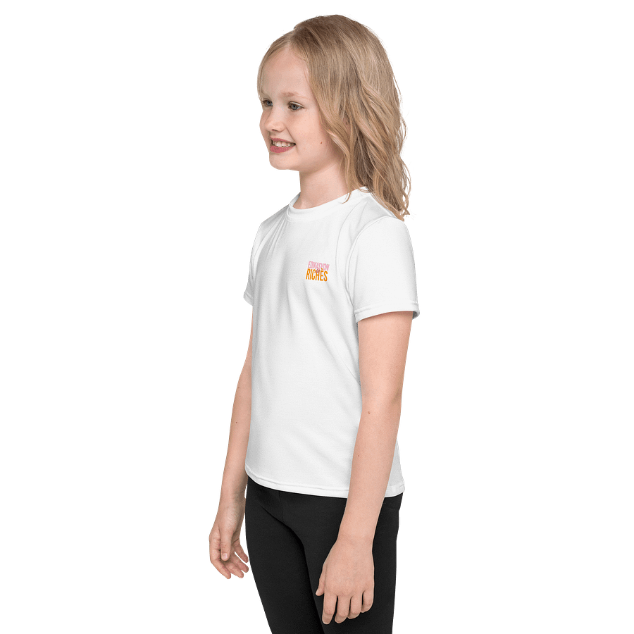 Edikasyon se Richès Kids' Crew Neck T-Shirt – Growing Minds. Big Message. product image (2)