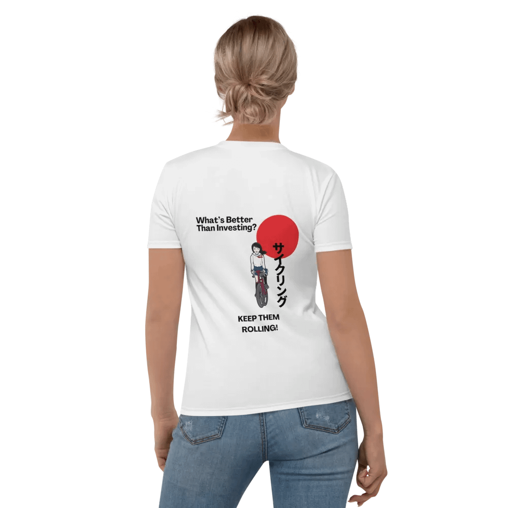 Kumiko Japan T-Tshirt (What's better than Investing? Cycling) product image (1)