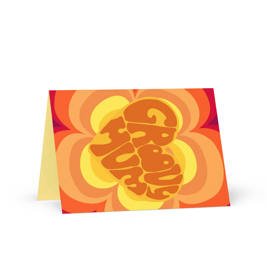 Groovy Mum terracotta retro portrait greetings card product image (8)