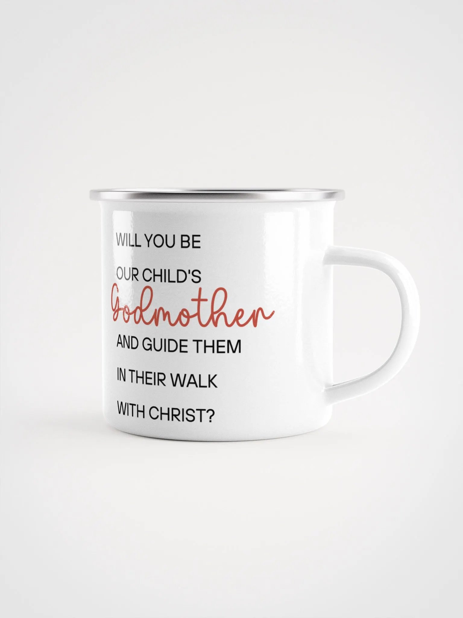 Wildflower godmother proposal Christian enamel mug with Bible verse - Camping gear Enamel Mug product image (5)