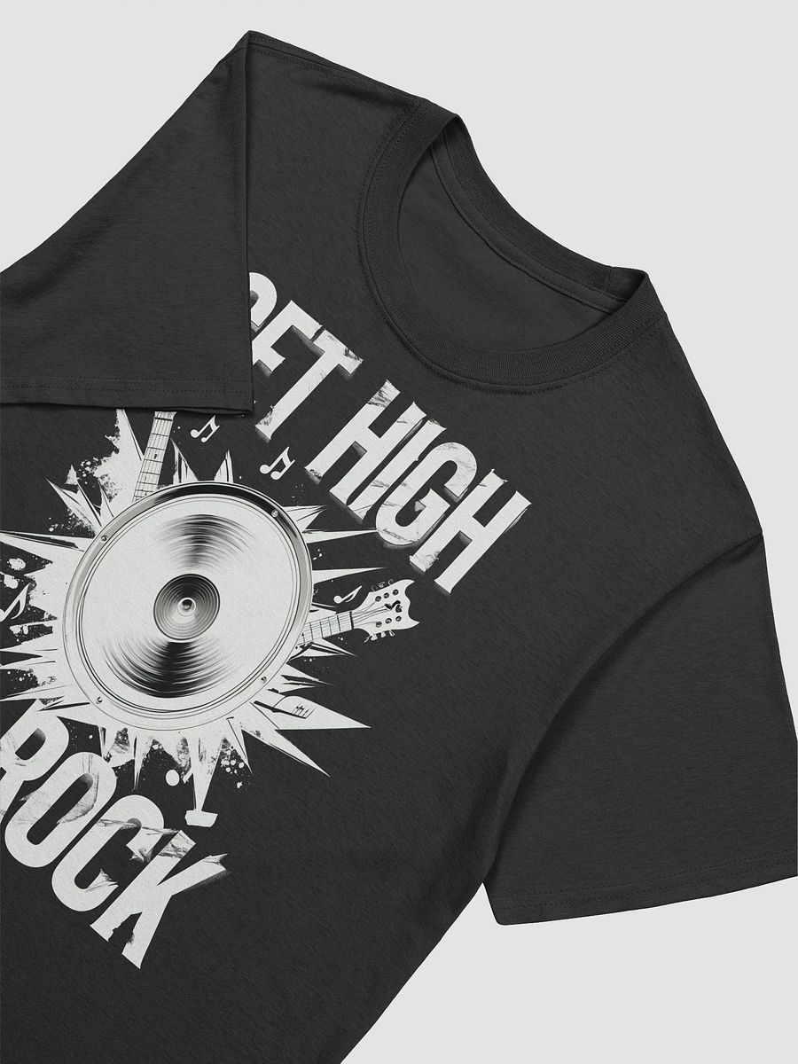 Rock Music-Inspired T-Shirt – Bold 'GET HIGH ON ROCK' Design, Unisex Fit product image (7)