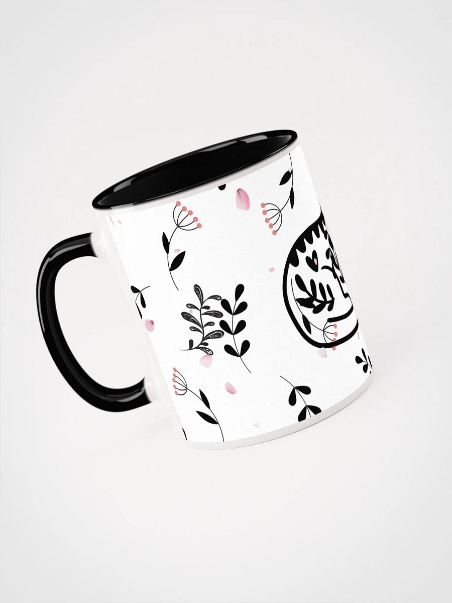 Whimsical Folk Art Cat Love Ceramic Mug|Housewarming Birthday Gifts Cute Mug product image (4)