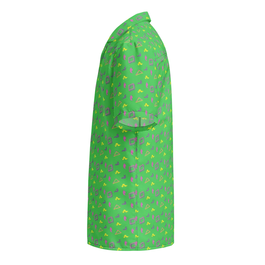 Oh Worm green pattern button down shirt product image (5)
