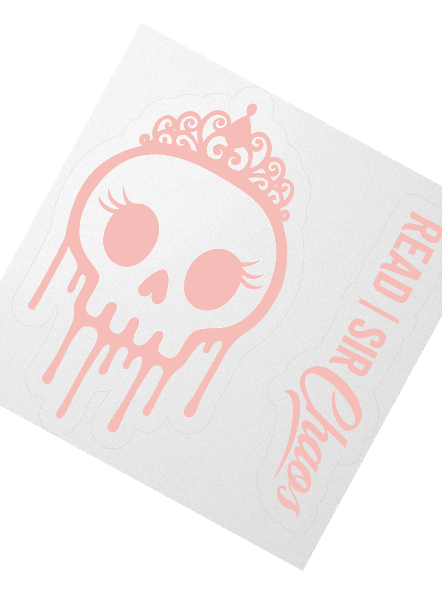 Princess of Chaos Skull Sticker - Pink 2 product image (2)