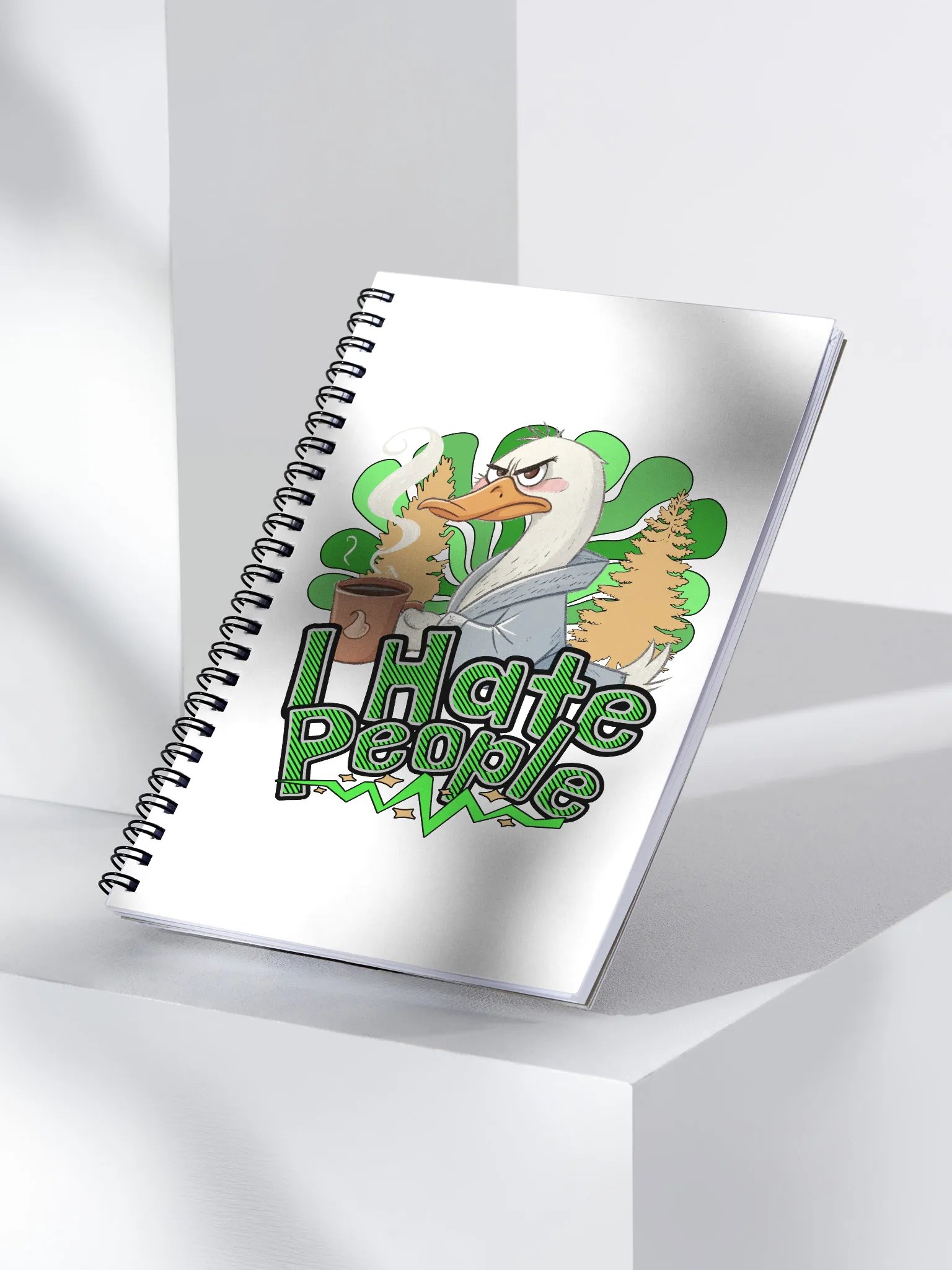 I Hate People Goose Quirky Robe Spiral Notebook product image (3)