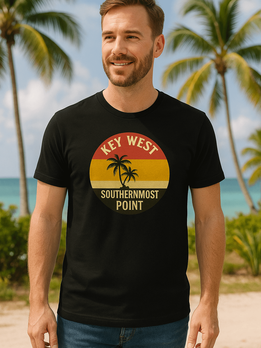 Key West Southernmost Point Sunset T-shirt Unisex Ultra-Soft Tee product image (1)