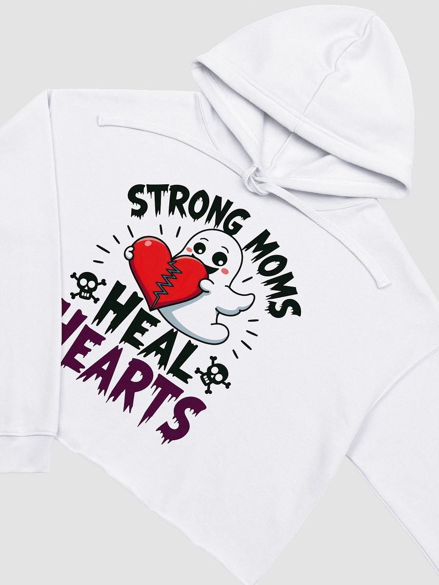 Ghostly Healing, Halloween, Healing Hearts, Strong Moms Crop Hoodie product image (13)