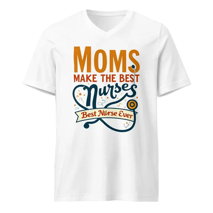 Medical Moms, Best Nurse Ever V-Neck Tee product image (5)