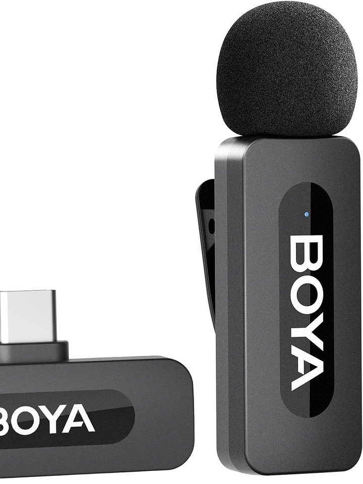 BOYA BY-V10 USB-C Wireless Microphone,Mini Lapel Mic with Noise Cancelling Compatibale with Android/Type-C Smartphone Laptop for YouTube Podcast Facebook Vlogging Recording product image (1)