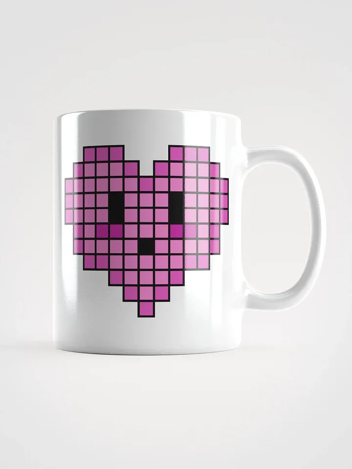 Pink Heart White Glossy Mug product image (2)