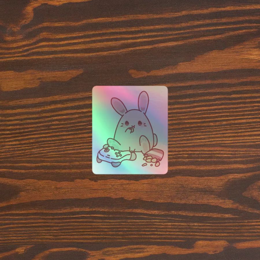 Gamer Bunny Holographic Sticker Sheet product image (5)