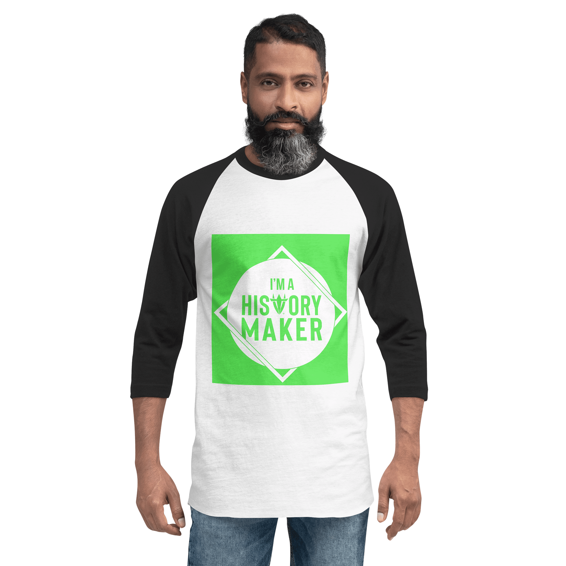 I'm a History Maker (White Border) Raglan product image (2)