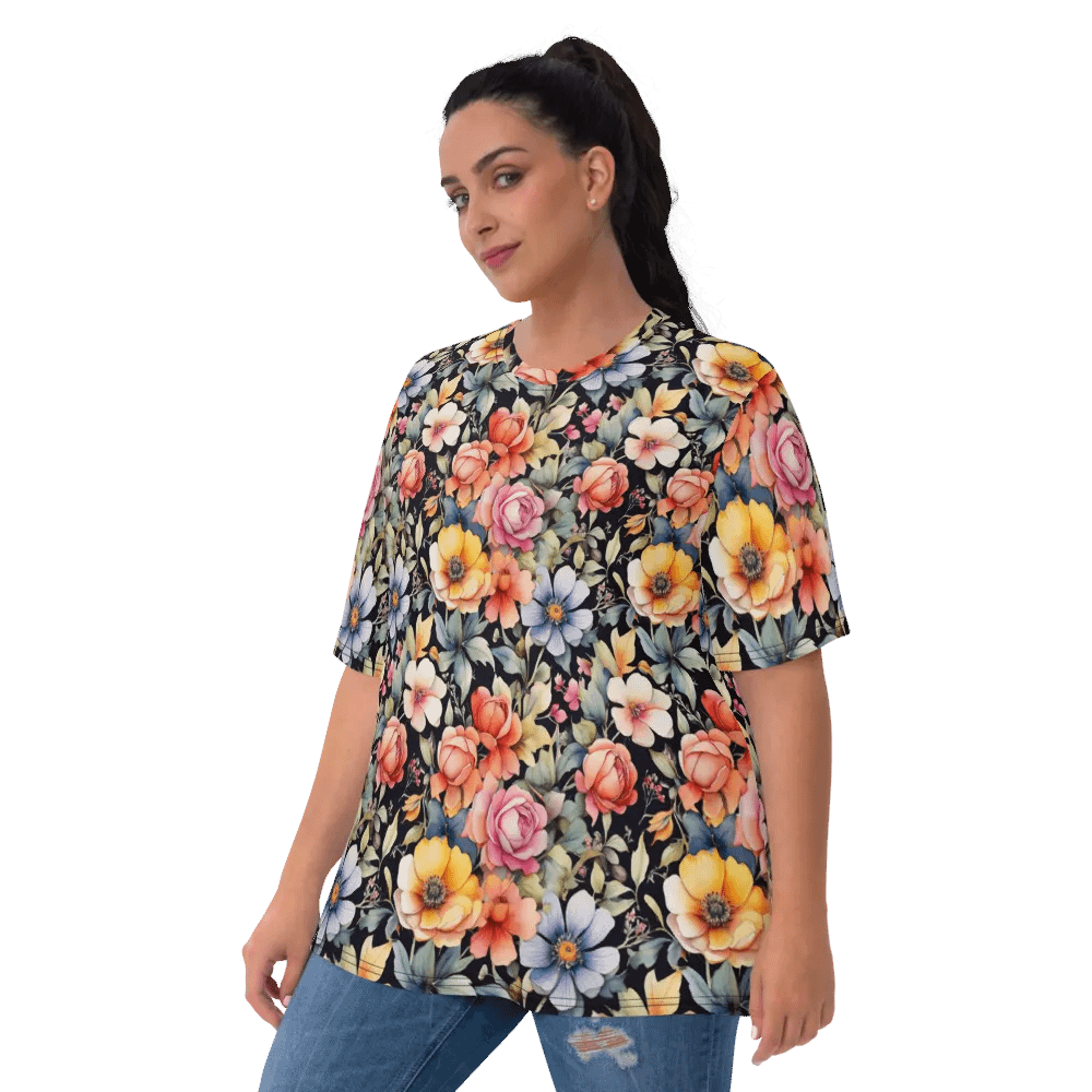Floral Pattern All Over Print T-shirt product image (10)
