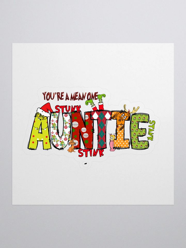 Festive Auntie Kiss Cut Stickers product image (1)