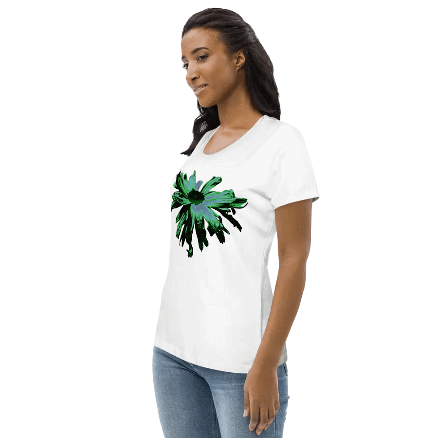 Abstract Floating Daisy Women's Fitted T Shirt product image (9)