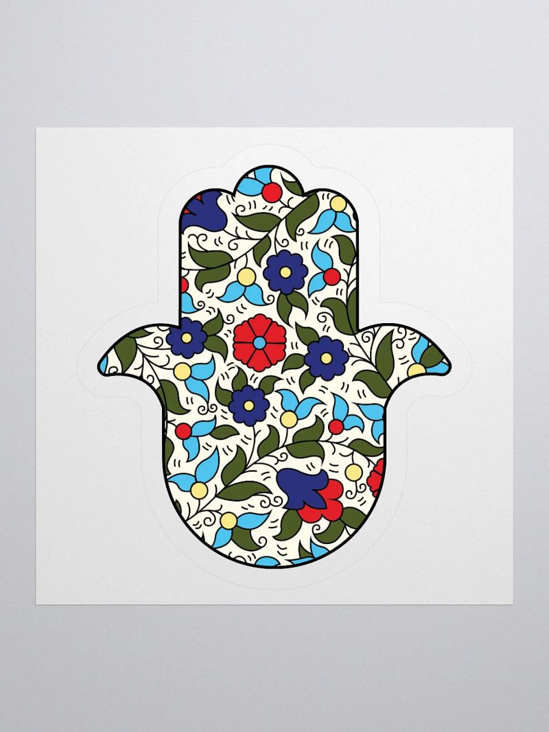Khalili Floral Hamsa Hand Sticker