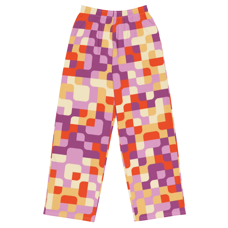 BUIII Pixelated Geometry: Autumn Breeze Wide-Leg Pants product image (1)