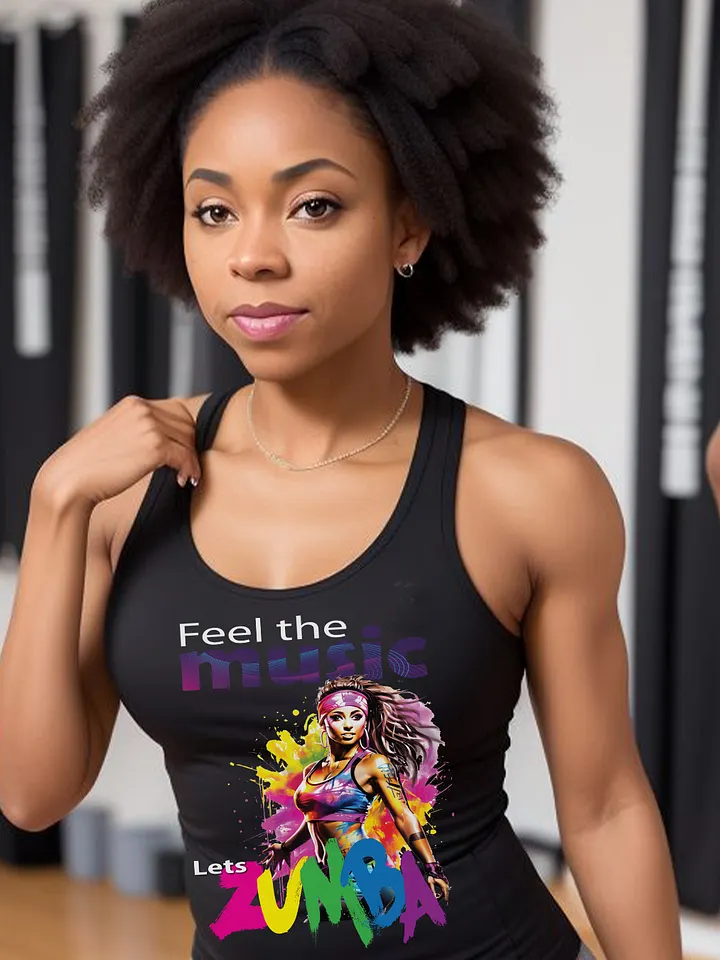 Feel The Music Lets Zumba Fitness Dance Class Instructor Tanktop product image (2)