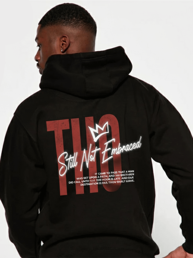 AIN'T LEAVIN THO x BLACK HOODIE product image (1)