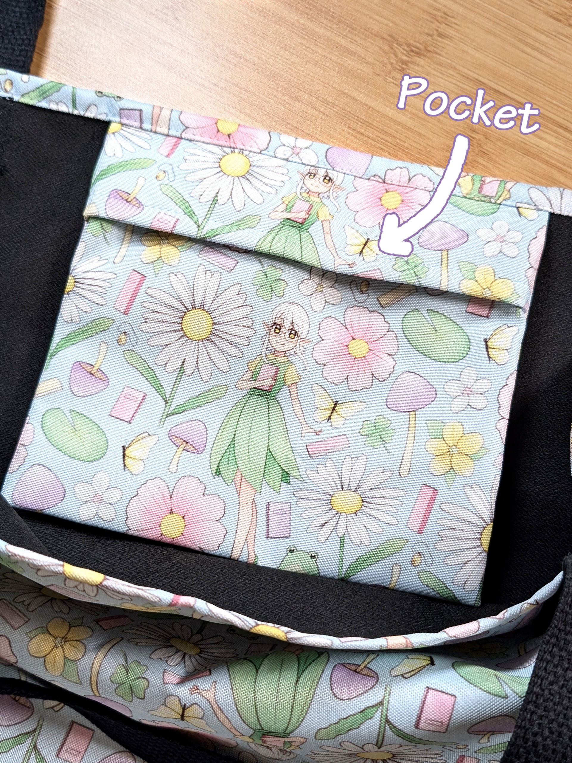 Pariah's Pastel Garden - Large Tote Bag w/ Pocket product image (4)