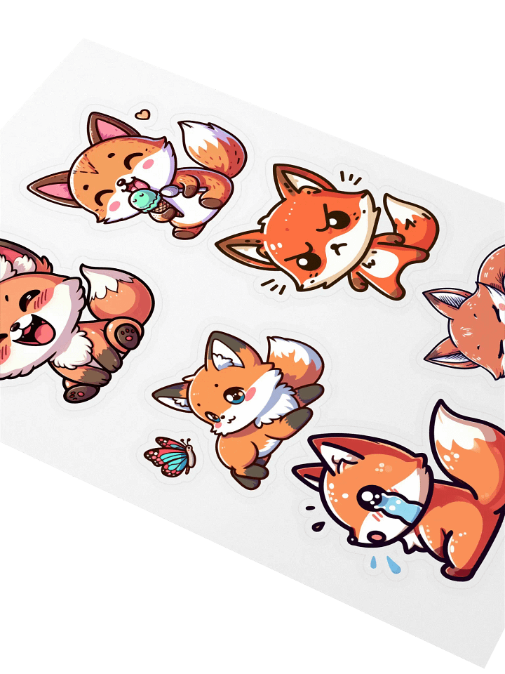 Whimsical Foxes Sticker Sheet product image (2)
