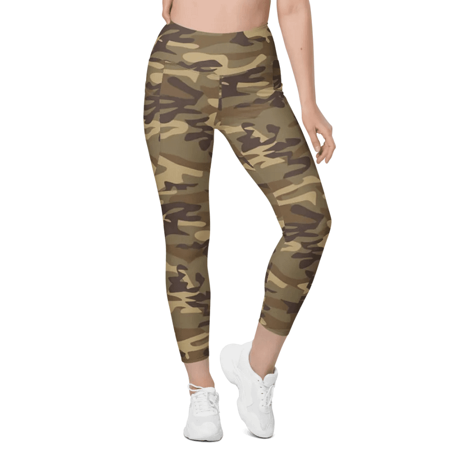 Green Camo Leggings with Pockets product image (6)