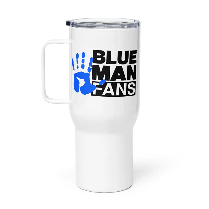 Blue Man Fans Hand Print Tumbler Mug product image (1)