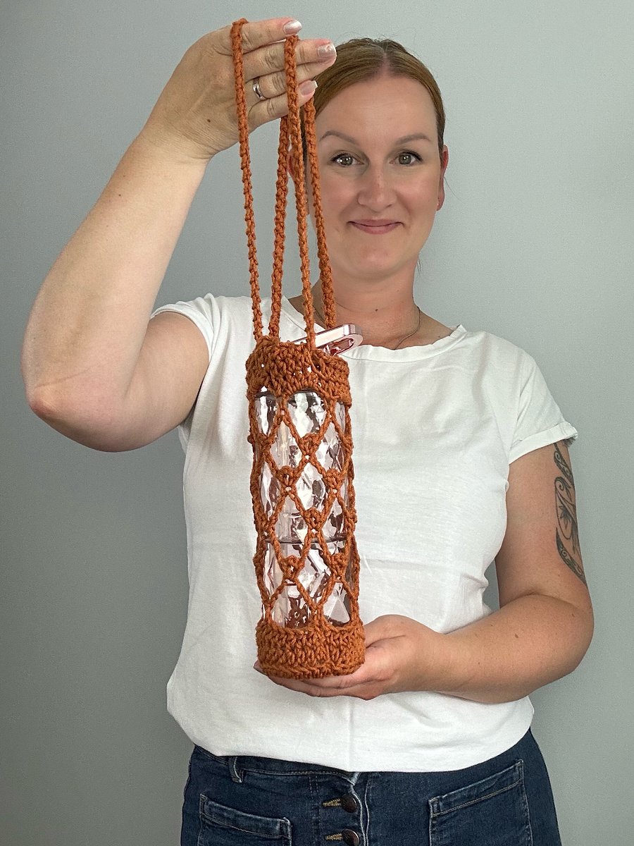 Lace Crochet Water Bottle Holder Pattern PDF Ebook product image (8)