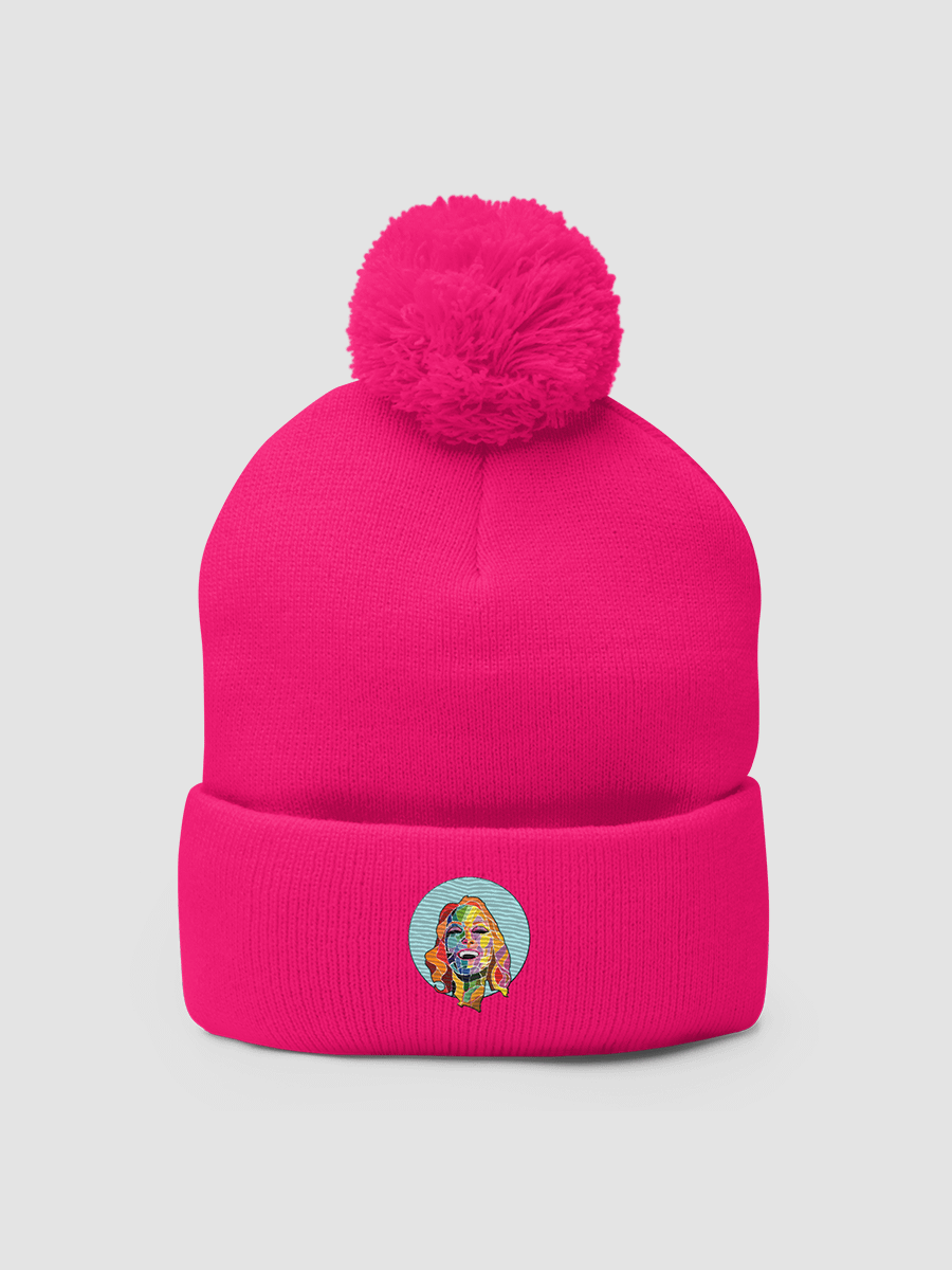 Clisare Pom-Pom Knit Beanie with UNLIMITED Colour Embroidery product image (2)