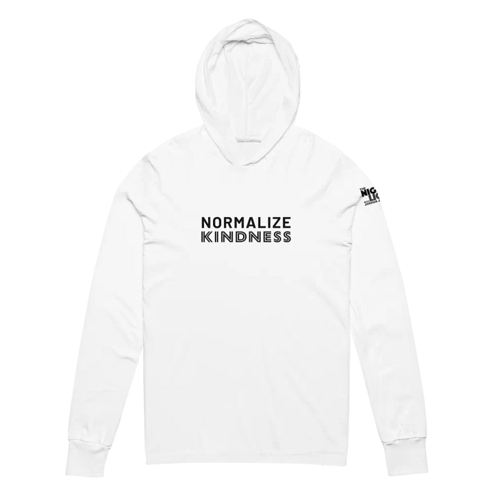 Normalize Kindness Hooded Tee (black text) product image (18)