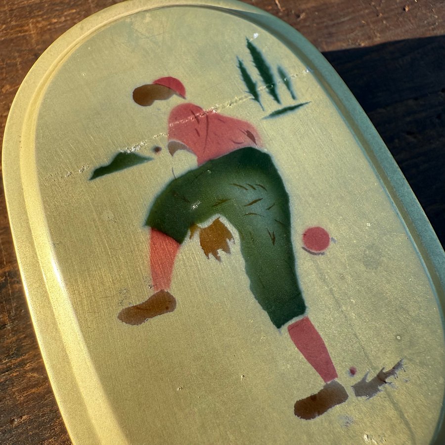 🎎 Vintage Japanese School Rice Tin – Baseball Boy Motif – Japan Antique Roadshow product image (6)