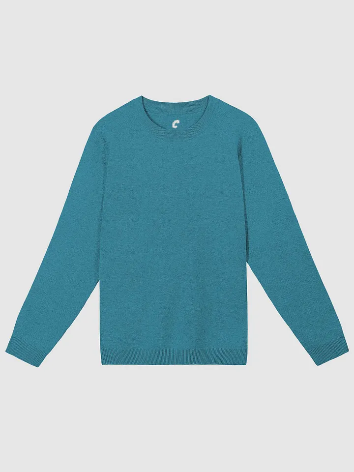Knitted Crewneck Cyan Sweater product image (1)