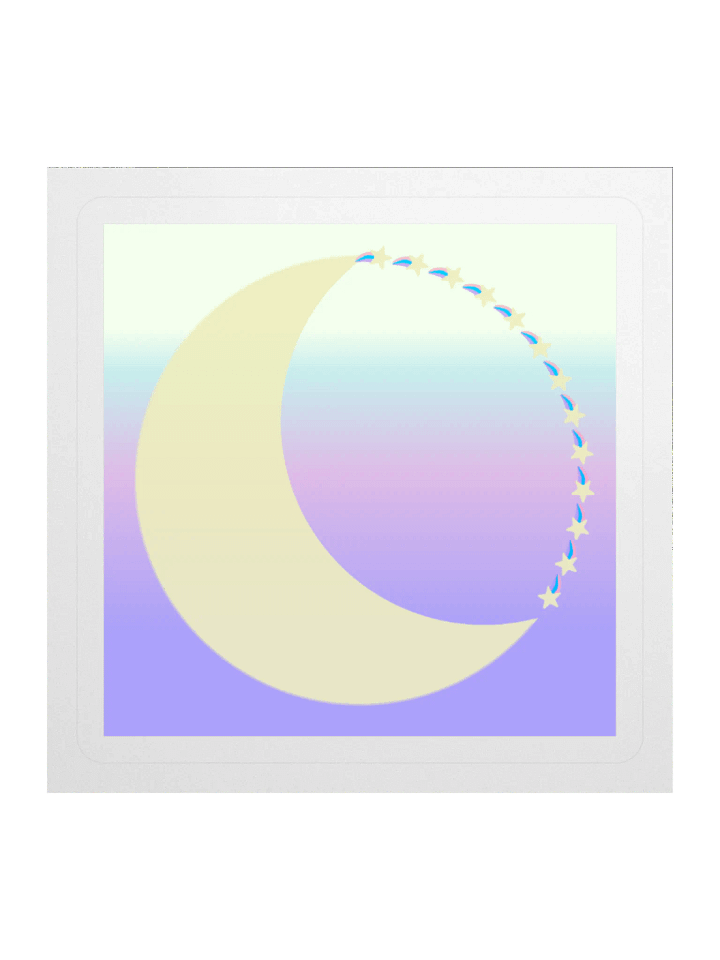 Celestial Crescent Sticker product image (1)