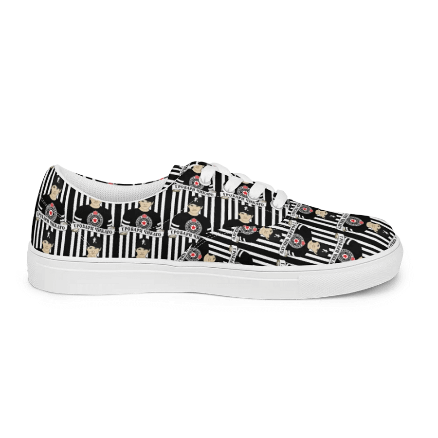 Grobari Čikago KK Partizan Men's Lace-Up Canvas Shoes product image (3)