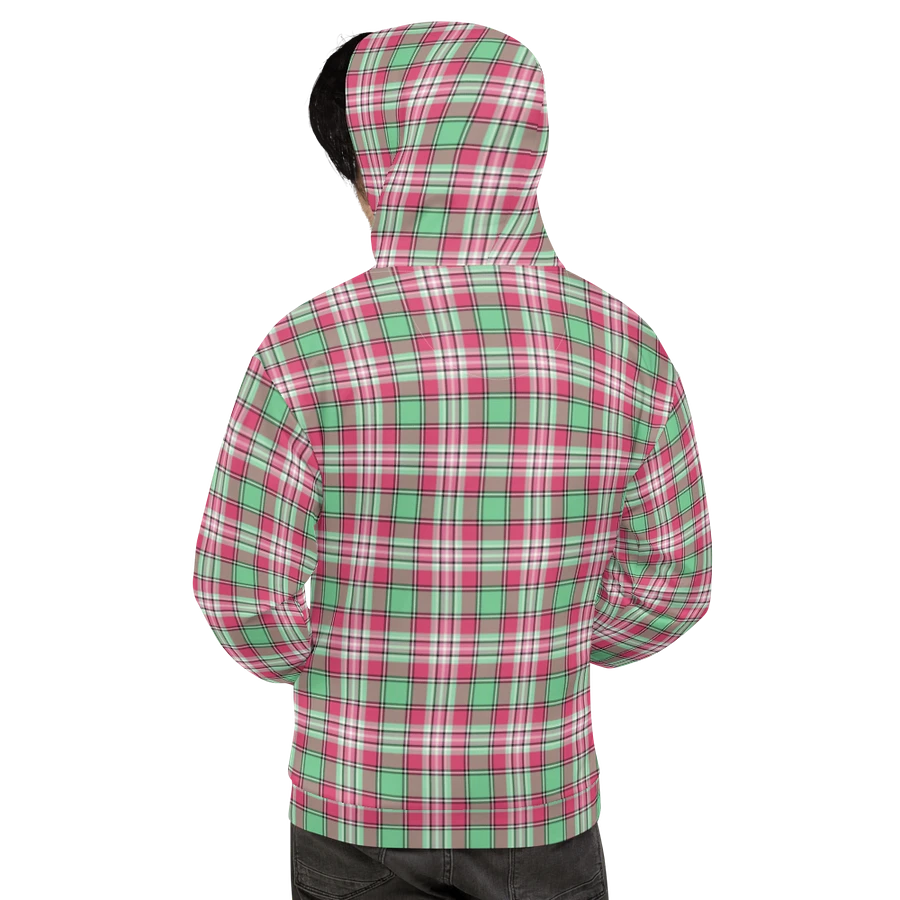 Mint Green and Pink Plaid Hoodie product image (9)