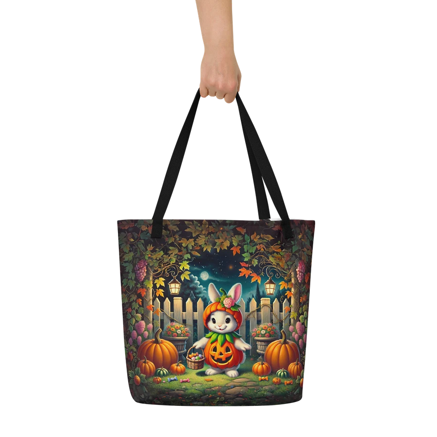 Whimsical Halloween Bunny Rabbit Pumpkin Patch Tote Bag product image (7)