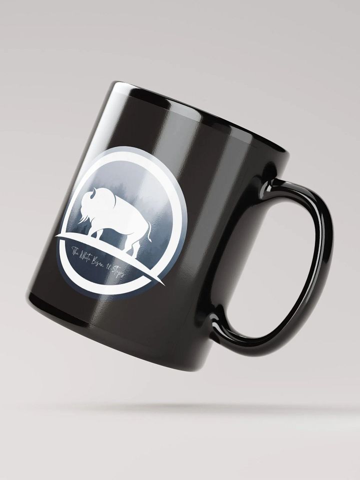 White Bison 12 Steps Glossy Black Mug product image (2)