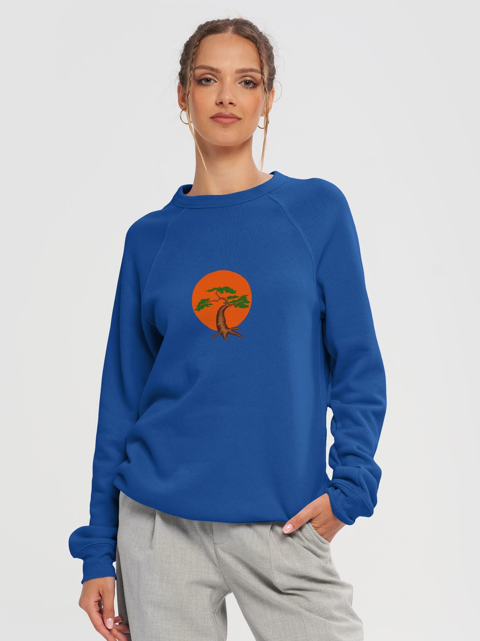 Sunset Tree Unisex Raglan Sweatshirt product image (4)