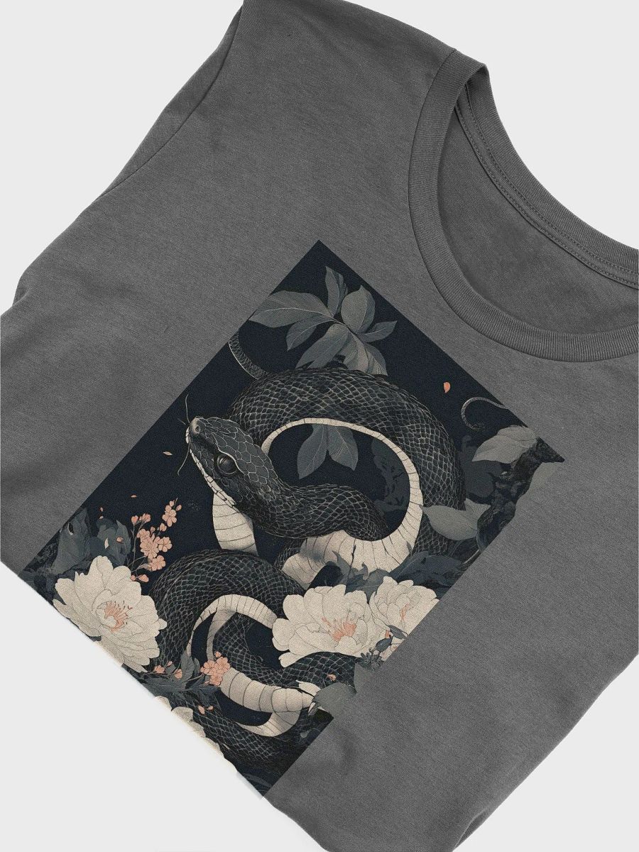 Black and White Floral Snake Supersoft Tee product image (7)