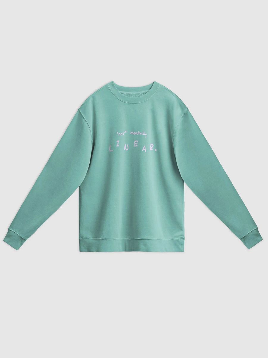 *not* mentally linear (lavender design) printed pigment crewneck product image (15)