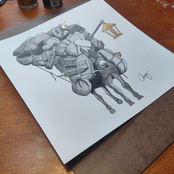 Pack Mule - Original Drawing product image (1)