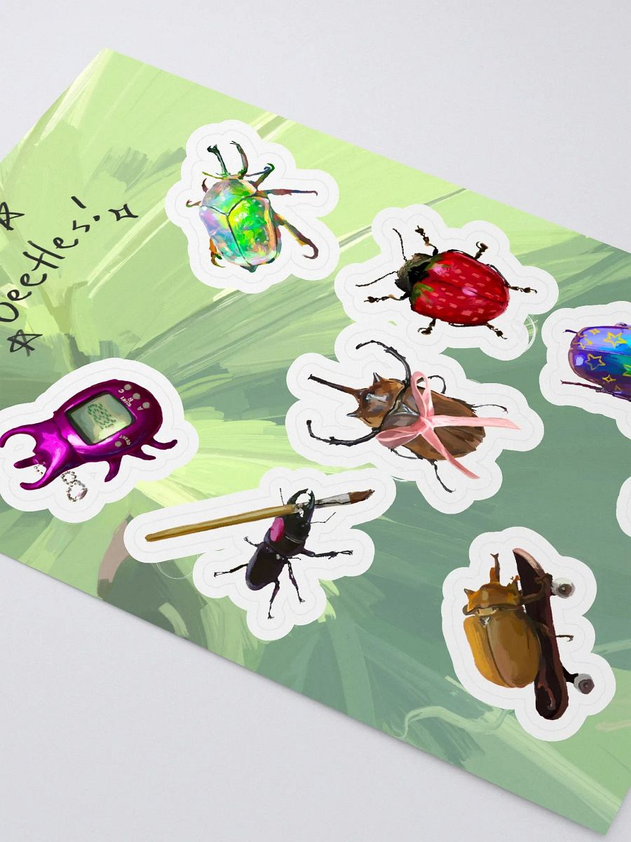 Beetles Art Vinyl Sticker Sheet product image (3)