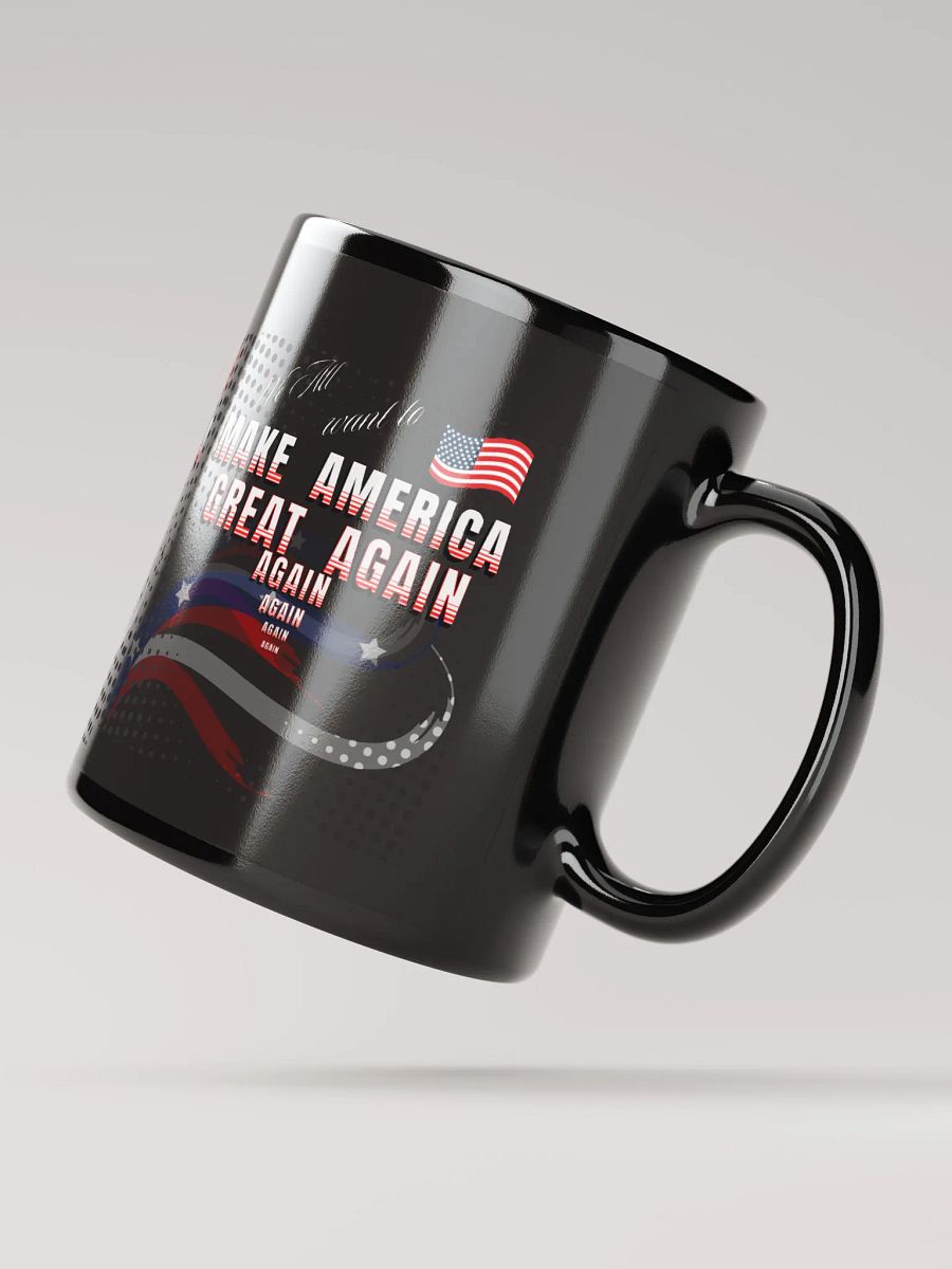 Black Mug Make America Great Again for Patriots dads moms product image (3)