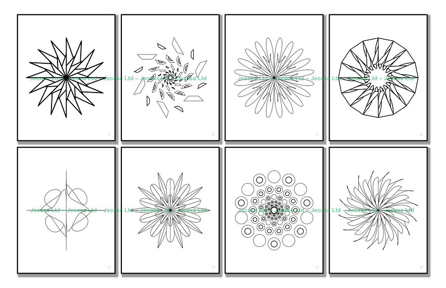 100 Geometric Mandala Coloring Pages | PDF | Digital File | Series GM2025 Vol. 6 product image (4)