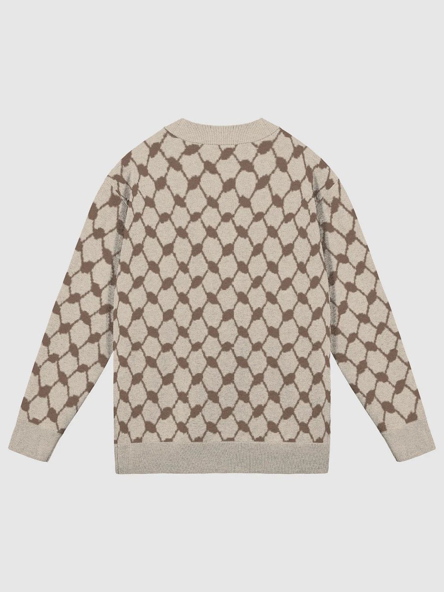 Toffee Brown Keffiyeh Woman Cardigan product image (2)