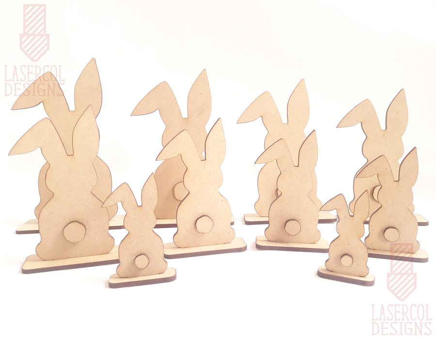 Easter Bunny With Stand (Ten sizes) - Laser Cut Files product image (4)