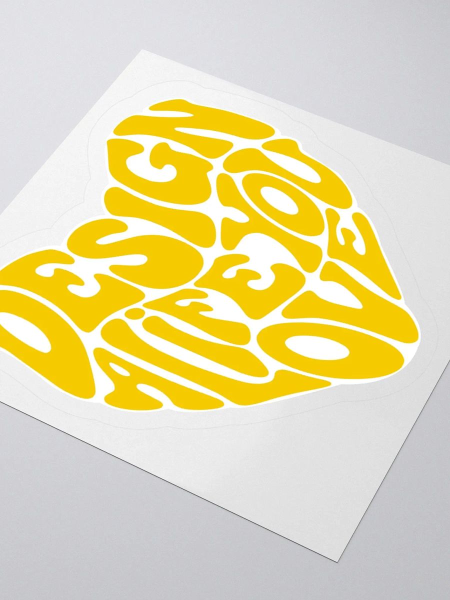 "Design a Life You Love" Yellow Kiss-Cut Sticker product image (3)